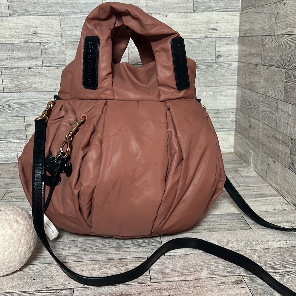 See By Chloe Coral Pink Puffer Tote - Picture 7 of 10